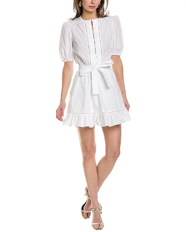 ba&sh Puff Sleeve Mini Dress Fashionable Mini Dress with Slits