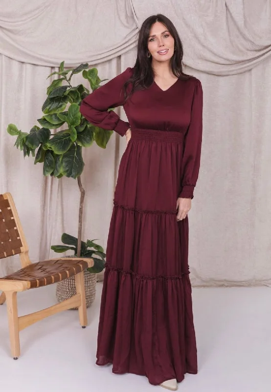 Anastasia Maxi Dress in Zinfindel Stylish Boho Maxi Dress