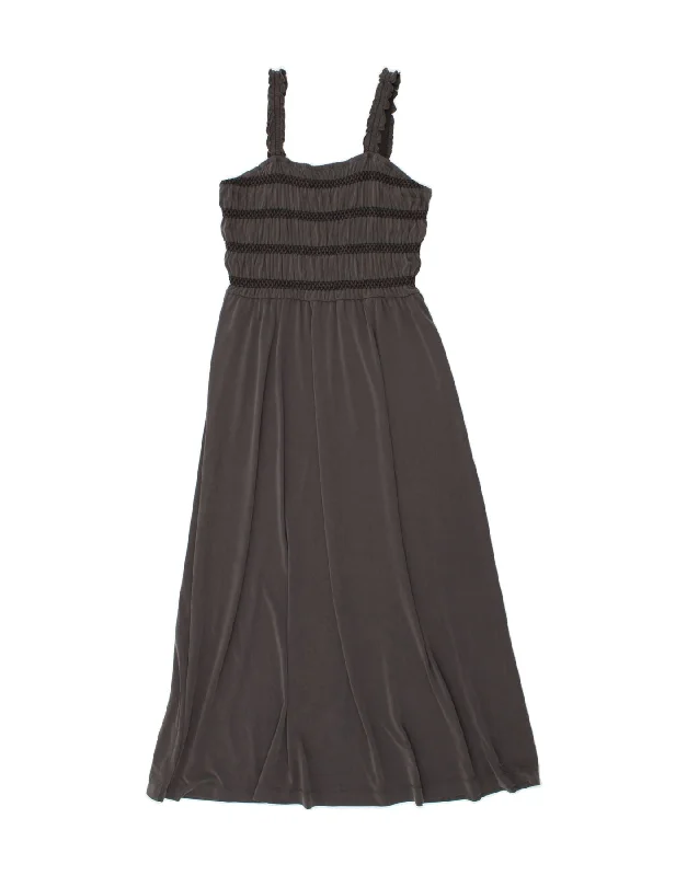 FRENCH CONNECTION Womens Sleeveless Maxi Dress UK 12 Medium Grey Striped Fashionable Off-Shoulder Maxi Dress FRENCH CONNECTION Womens Sleeveless Maxi Dress UK 12 Medium Grey Striped Fashionable Off-Shoulder Maxi Dress