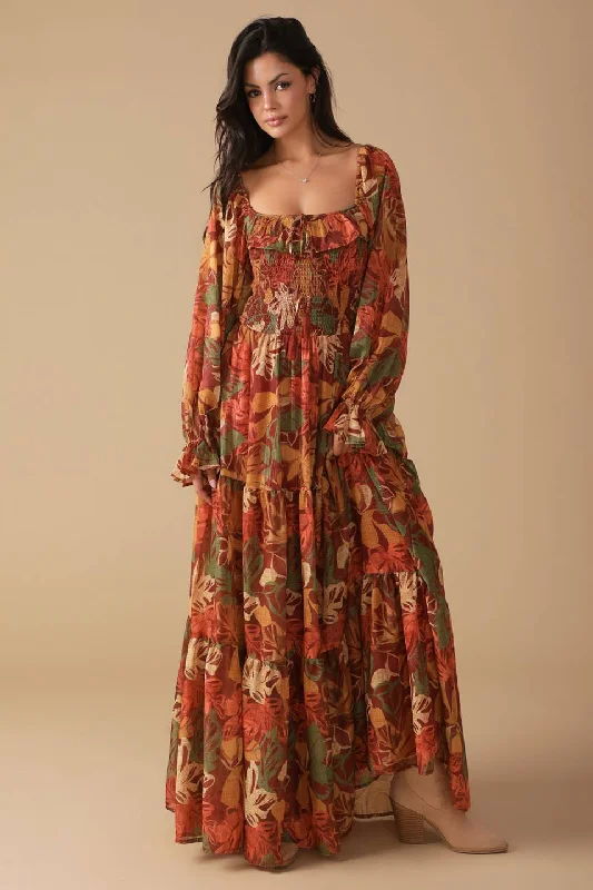 QUICK TO SMILE WOVEN MAXI DRESS Comfortable Pleated Maxi Dress