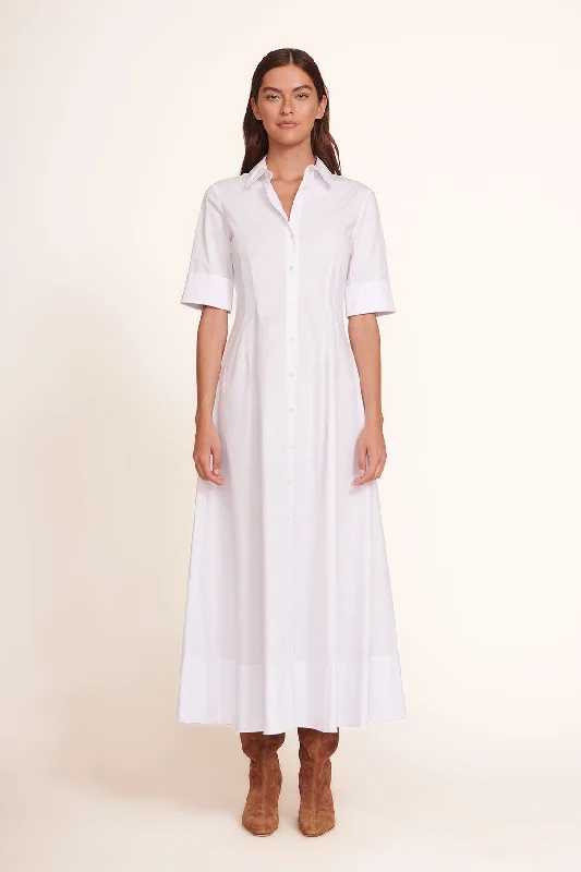 JOAN MAXI DRESS | WHITE Comfortable Fitted Maxi Dress