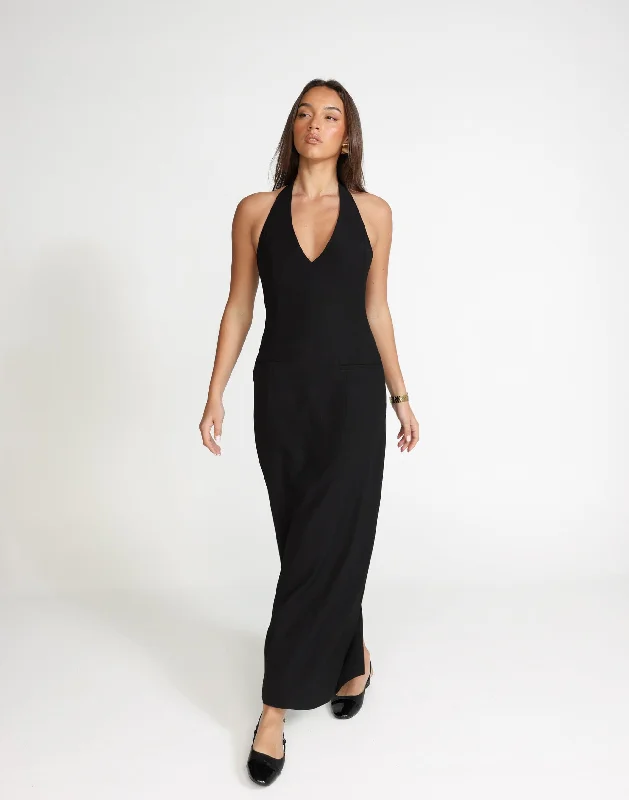 Kit Maxi Dress (Black) Classic Tulle Maxi Dress