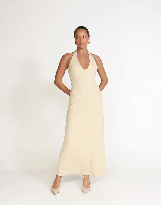 Kit Maxi Dress (Sandstone) Comfortable Bohemian Maxi Dress