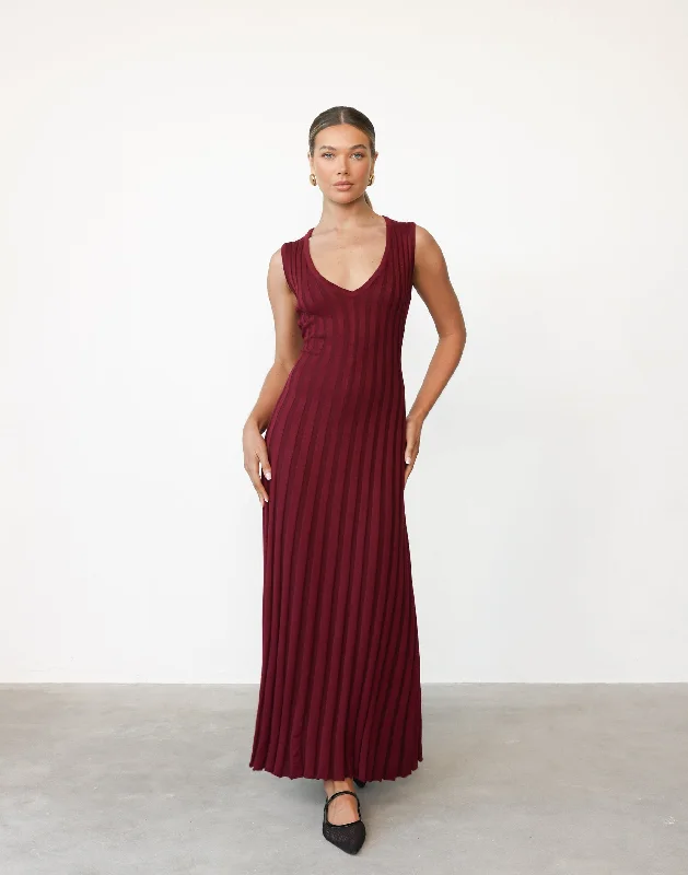 Mariposa Maxi Dress (Cranberry) Chic Summer Maxi Dress