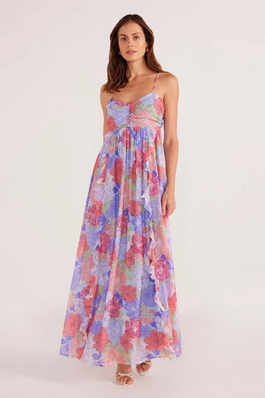 Belle Ruffle Maxi Dress Stylish Longline Maxi Dress