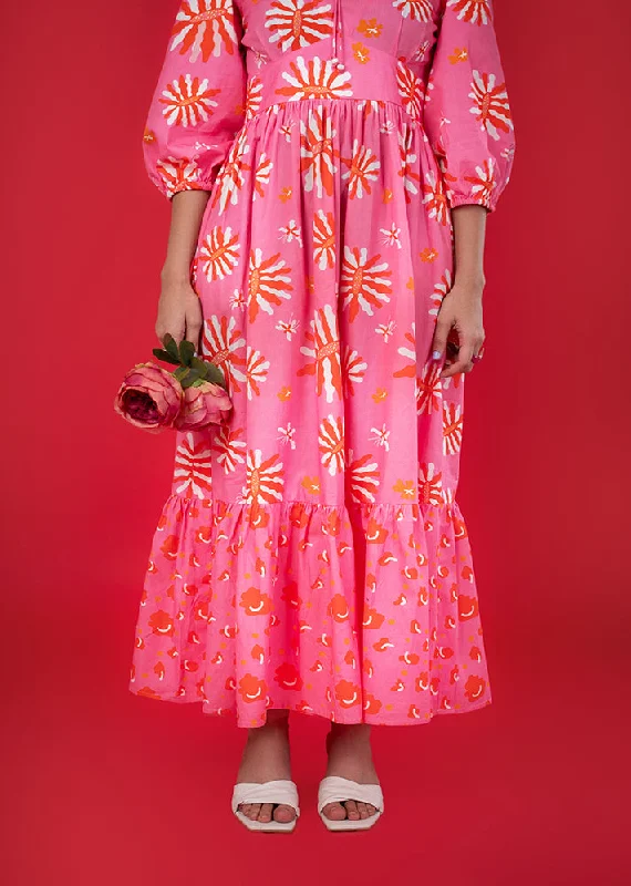 Peony Maxi Dress Fashionable High-Waist Maxi Dress