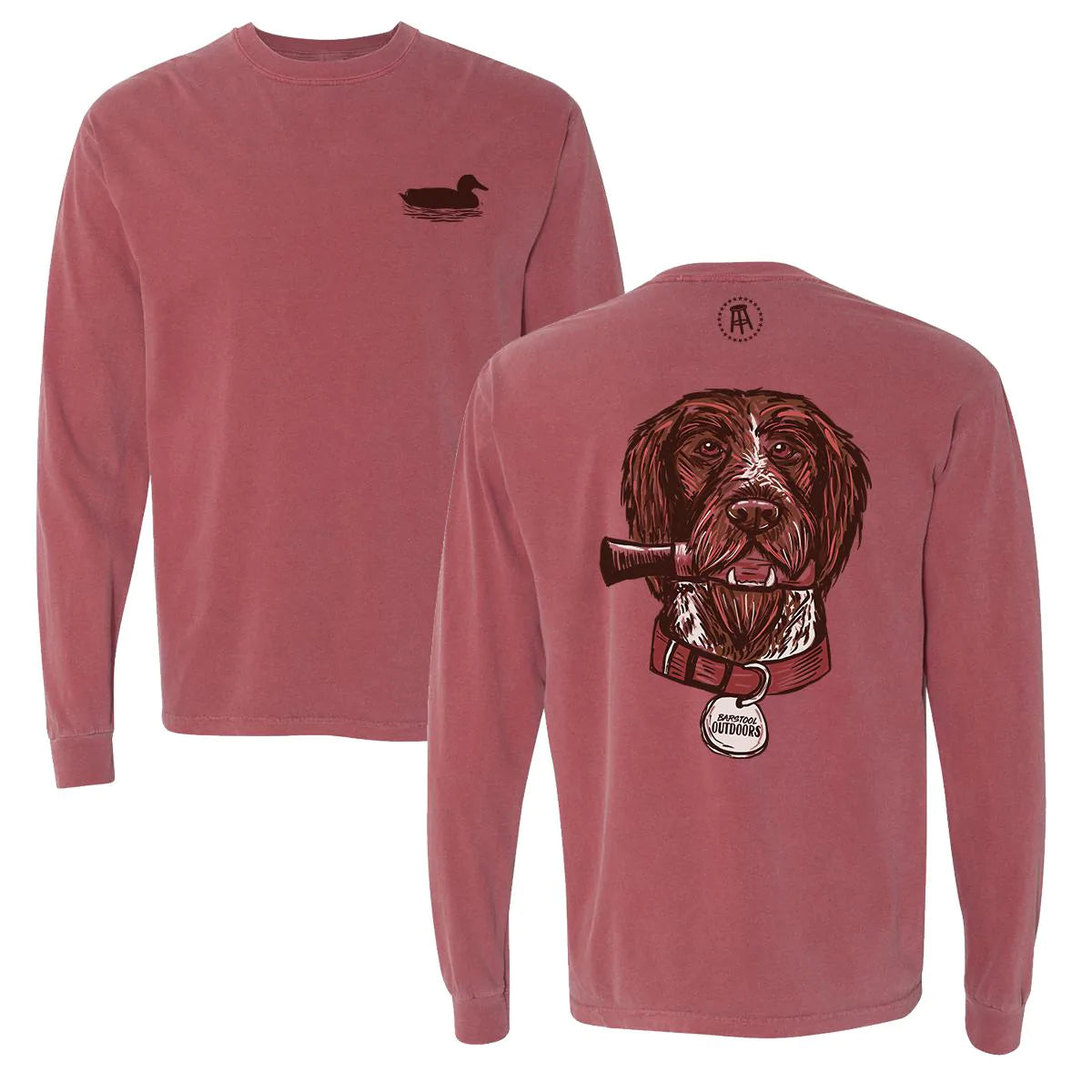 Barstool Outdoors Pointer Long Sleeve Tee Silk Blend Satin Velvet