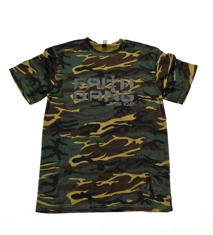 Faith Gang Camo Tee Chenille Blend Fleece Blend Nylon Blend