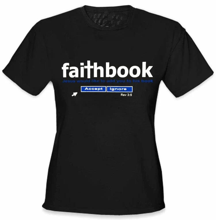 Faithbook Girl's T-Shirt Graphic Embroidered Appliqued