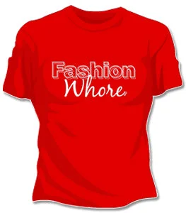 Fashion Whore Girls T-Shirt Boxy Fit Fitted Loose