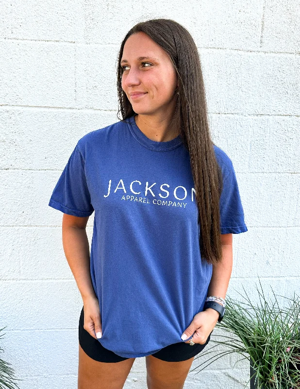 Jackson Apparel Logo Tee 23' China Blue Mesh Canvas Denim