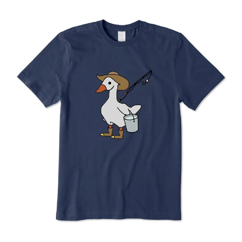 Silly Goose Gone Fishing T-Shirt Boxy Fit Fitted Loose