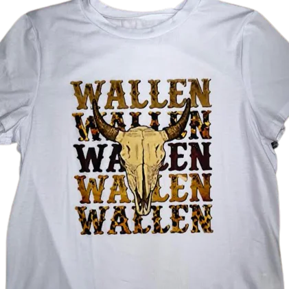 Southern Borders Wallen with Skull Short Sleeve Tee V-Neck T-Shirt Long Sleeve Cotton Southern Borders Wallen with Skull Short Sleeve Tee V-Neck T-Shirt Long Sleeve Cotton