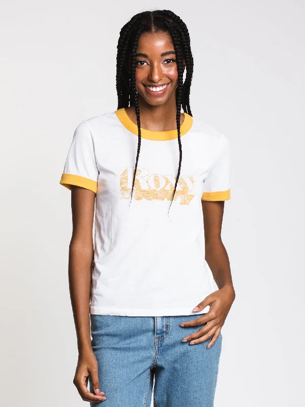 WOMENS SAND & SUN SHORT SLEEVE TEE - MARIGOLD - CLEARANCE Front Pockets Side Pockets Patch Pockets