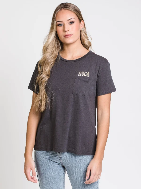 RVCA TOURIST TRAP SHORT SLEEVE TEE  - CLEARANCE Chenille Fabric Brocade Fabric Lace Fabric