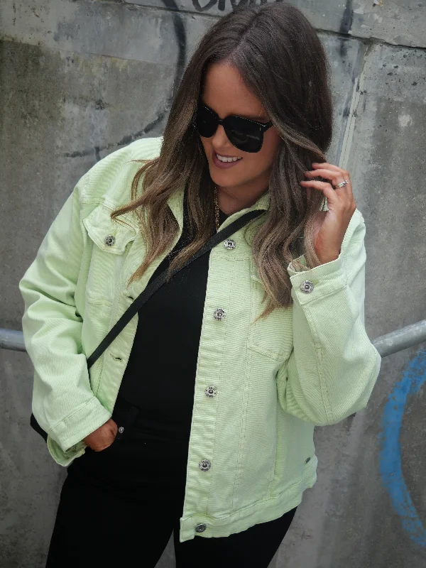 Elm Tilly Jacket Keylime Mesh Jacket Canvas Jacket Denim Jacket