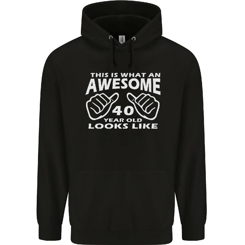 40th Birthday 40 Year Old This Is What Mens 80% Cotton Hoodie Hoodie with Rhinestones Sparkly Elegant