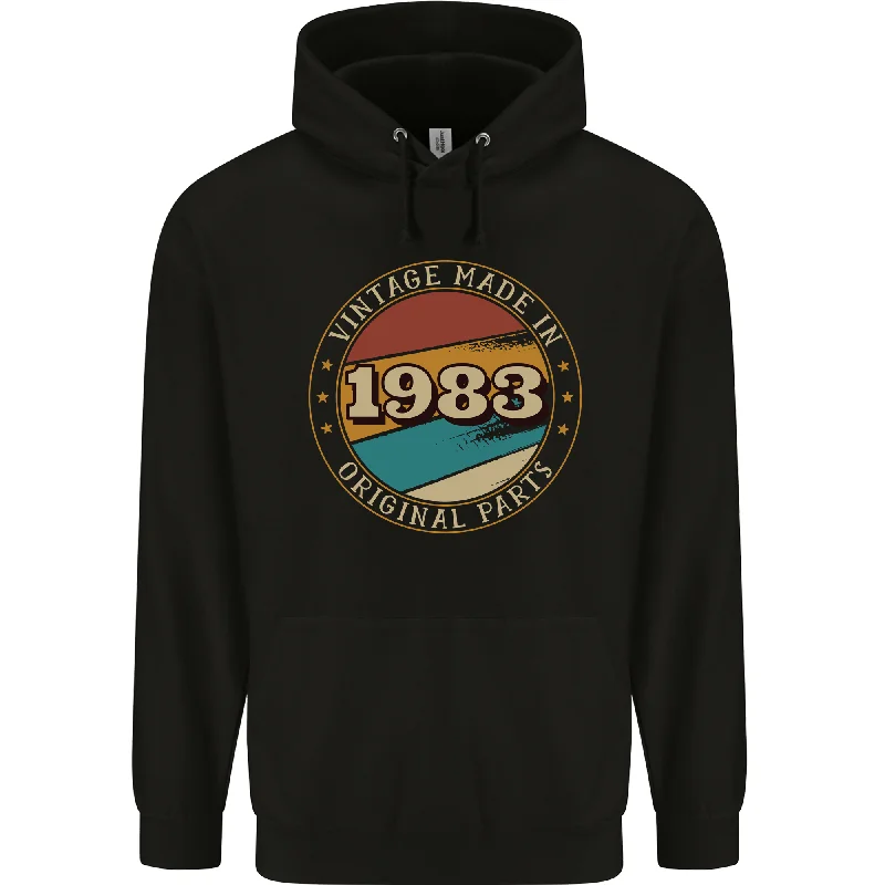 41st Birthday  Vintage Made In 1983 Mens 80% Cotton Hoodie Hoodie with Lining Warm Insulated