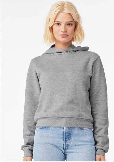 Bella + Canvas 7519 Women's Classic Hoodie - Athletic Heather Hoodie with Half-Zip Sporty Casual