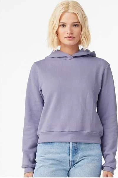 Bella + Canvas 7519 Women's Classic Hoodie - Dark Lavender Hoodie with Belted Waist Structured Tailored