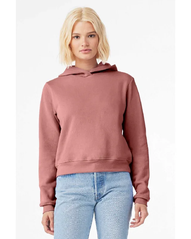 Bella + Canvas 7519 Women's Classic Hoodie - Mauve Hoodie with High-Low Hem Asymmetrical Trendy