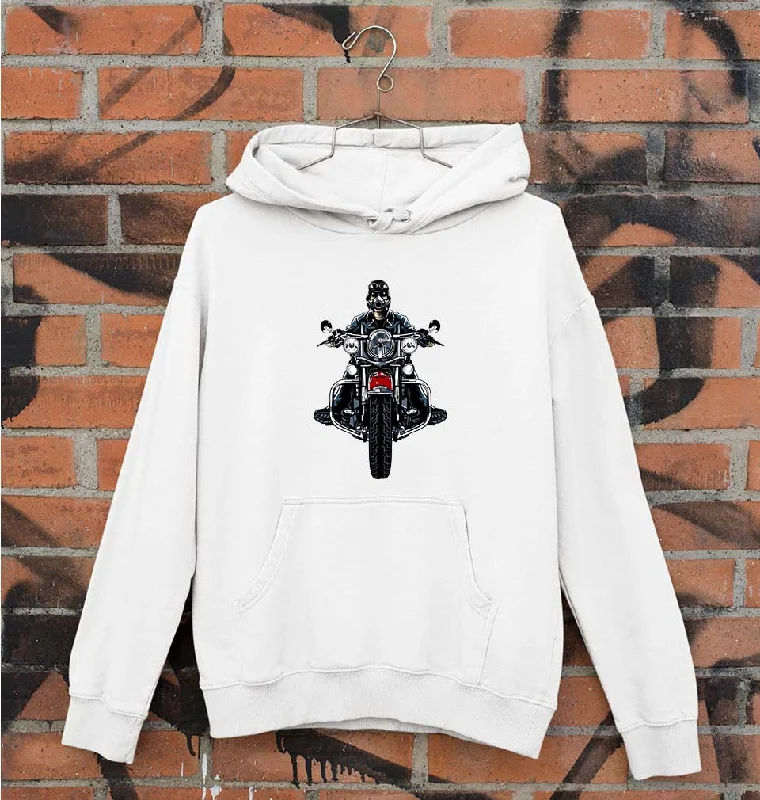 Biker Unisex Hoodie for Men/Women Hoodie with Hem Patch Decorative Personalized