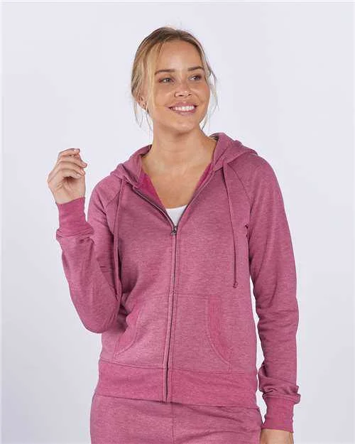 Boxercraft BW5201 Women's Dream Fleece Full-Zip Hooded Sweatshirt - Orchid Heather Hoodie with Relaxed Fit Easy Casual