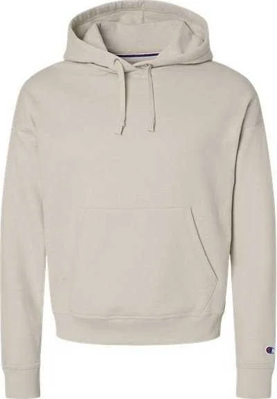 Champion S760 Women's Powerblend Hooded Sweatshirt - Sand Hoodie with Reflective Safety Nightwear