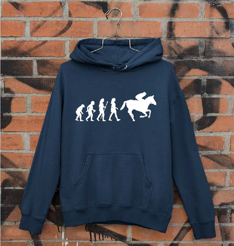 Horse Riding Unisex Hoodie for Men/Women Hoodie with Full-Zip Functional Layering