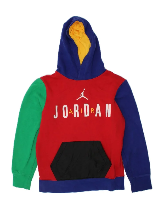 JORDAN Boys Graphic Hoodie Jumper 10-11 Years Medium  Multicoloured Hoodie with Oversized Fit Loose Comfortable