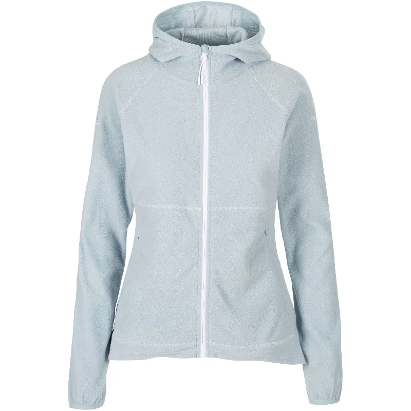 Mollo Women's Light Fleece Hoodie in Light Sky Hoodie with V-Neck Classic Versatile