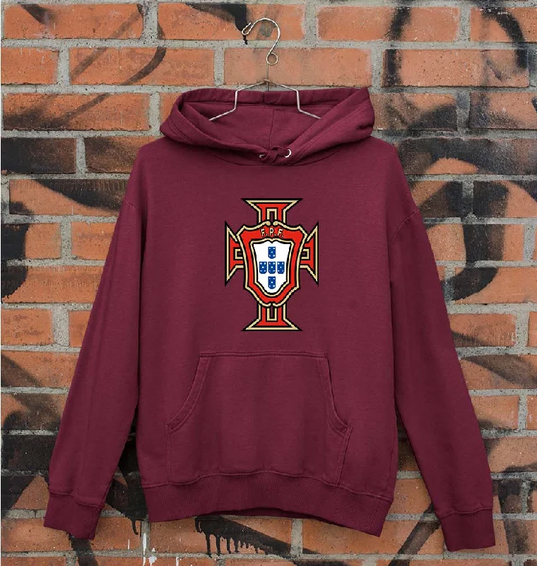 Portugal Football Unisex Hoodie for Men/Women Hoodie with Monochrome Minimalist Simple