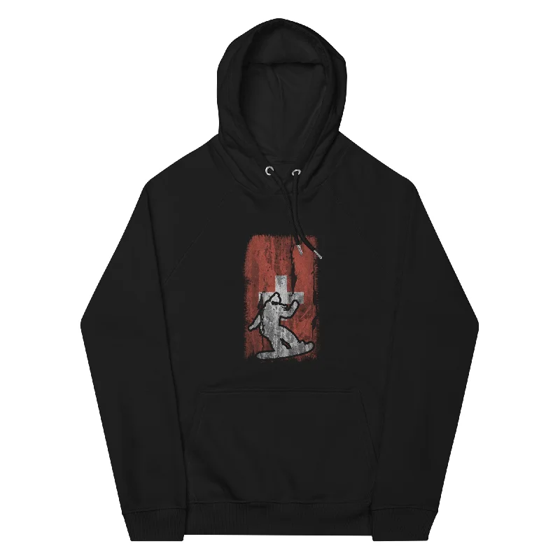 Schweizer Flagge 1 und Snowboarding - Unisex Premium Organic Hoodie Hoodie with Pocket Utility Practical Schweizer Flagge 1 und Snowboarding - Unisex Premium Organic Hoodie Hoodie with Pocket Utility Practical