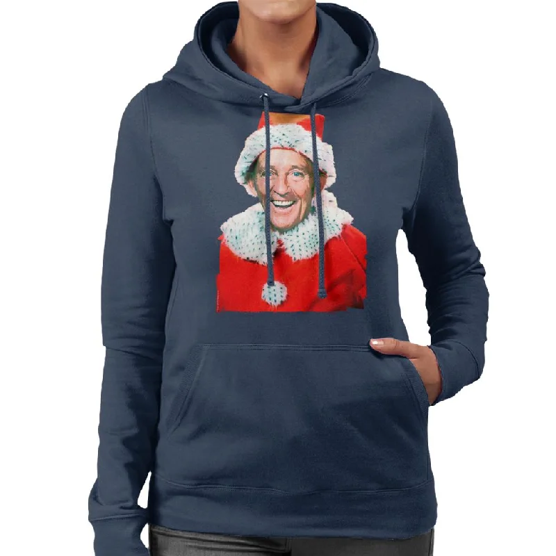 TV Times Bing Crosby Christmas Show 1976 Women's Hooded Sweatshirt Hoodie with Neon Bright Vibrant