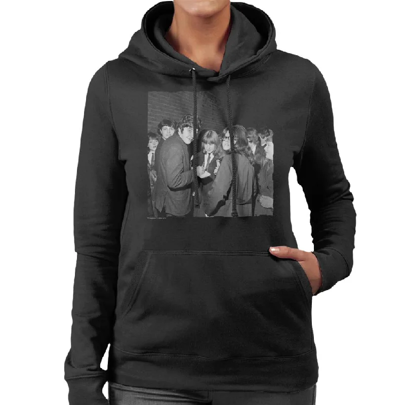 TV Times David Essex Signing Autographs Women's Hooded Sweatshirt Hoodie with Back Slit Movement Comfort