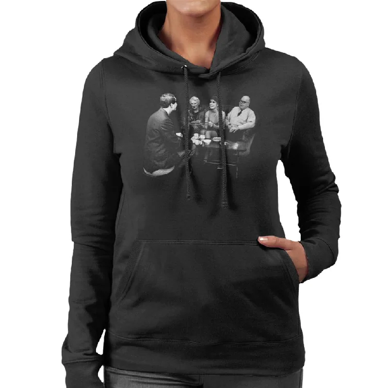 TV Times Dusty Springfield Dave Lanning Interview Women's Hooded Sweatshirt Hoodie with Hidden Zipper Minimalist Clean