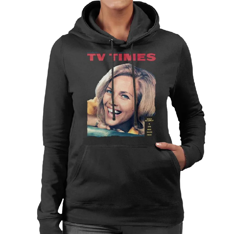 TV Times Honor Blackman 1964 Cover Women's Hooded Sweatshirt Hoodie with Fur Luxurious Winter