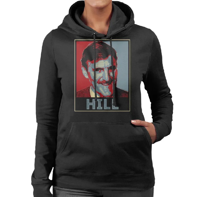 TV Times Jimmy Hill Sports Presenter Women's Hooded Sweatshirt Hoodie with Hood Adjustable Protection