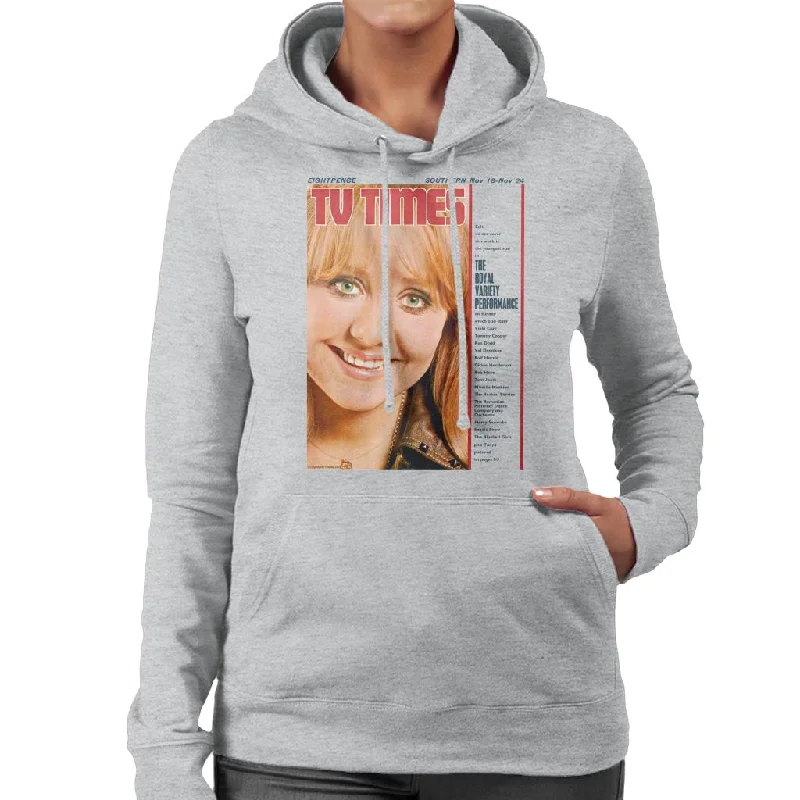 TV Times Lulu 1967 Cover Women's Hooded Sweatshirt Hoodie with Hem Ribbing Snug Secure