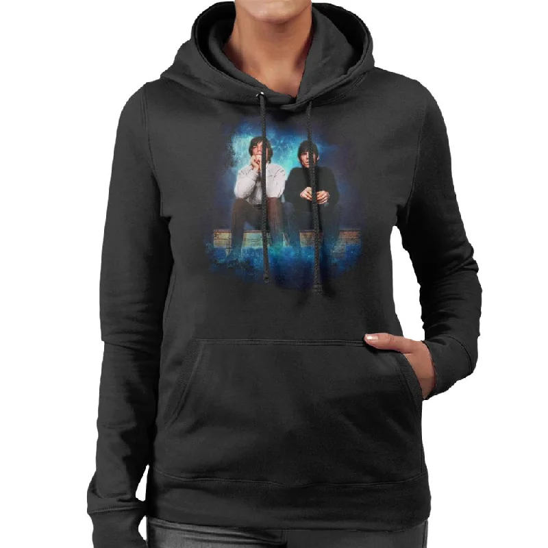 TV Times Mick Jagger And Keith Richards Of The Rolling Stones 1965 Women's Hooded Sweatshirt Hoodie with Back Slit Movement Comfort