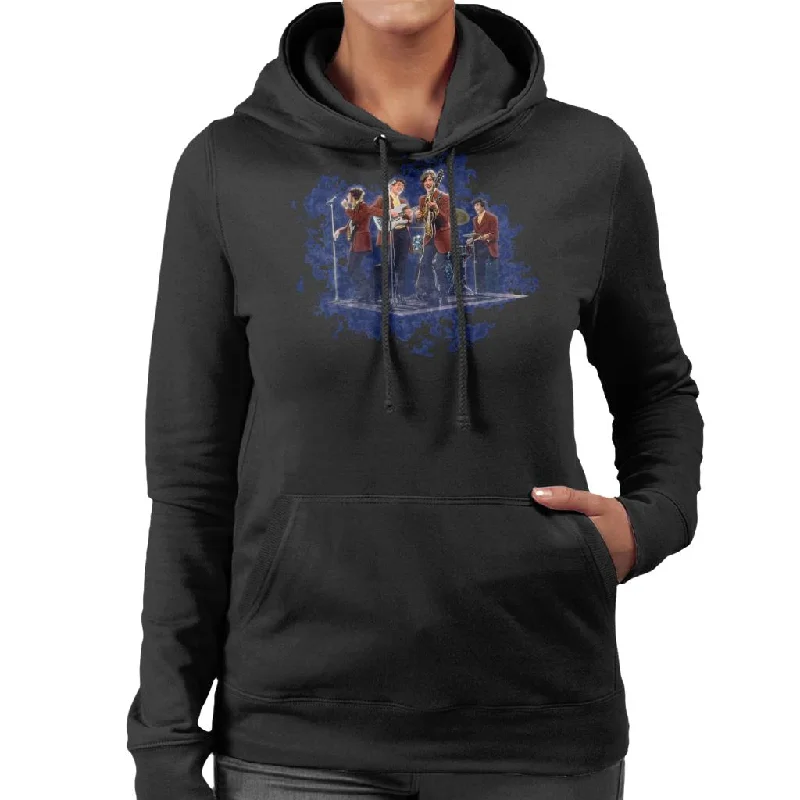 TV Times The Kinks Perfoming Live Women's Hooded Sweatshirt Hoodie with Toggle Buttons Decorative Unique