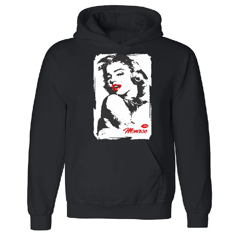 Zexpa Apparelâ„¢ Marilyn Monroe Red Lips Unisex Hoodie Sexy Bombshell Starlet Hooded Sweatshirt Hoodie with Gradient Ombre Colorful