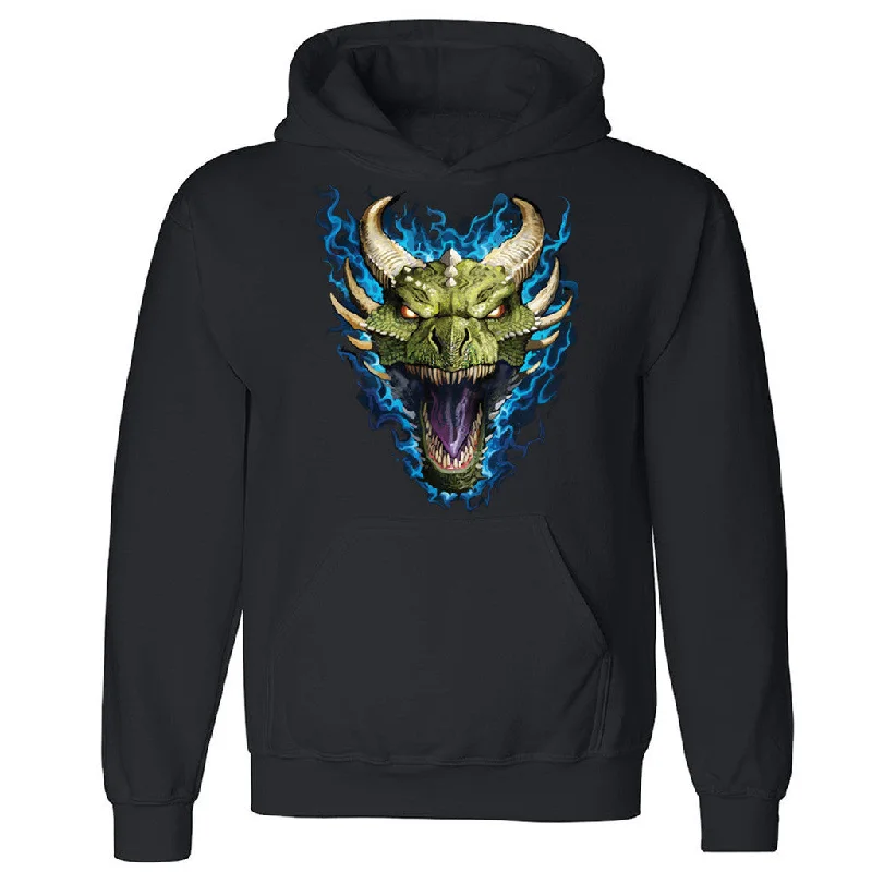 Zexpa Apparelâ„¢ Roaring Dragon Face Unisex Hoodie Cool High Quality Graphic Hooded Sweatshirt Hoodie with Logo Branding Identity