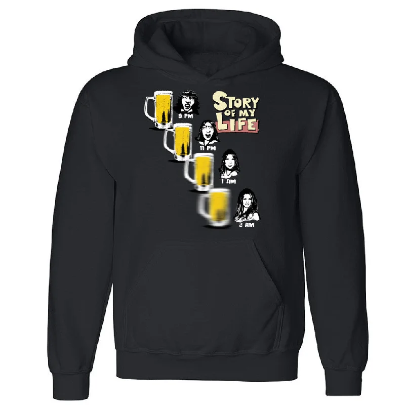 Zexpa Apparelâ„¢ Story of My Life Unisex Hoodie Funny Party Drinking Beer fun Hooded Sweatshirt Hoodie with Gradient Ombre Colorful