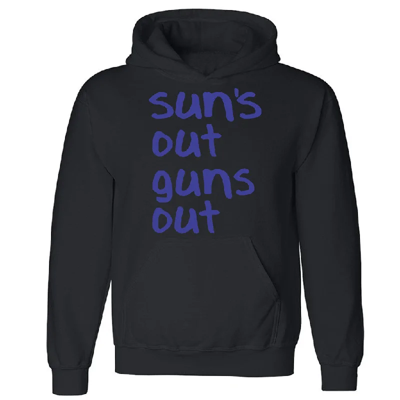 Zexpa Apparelâ„¢ Suns Out Guns Out Unisex Hoodie Bodybuilding Funny Fitness GYM Hooded Sweatshirt Hoodie with Lining Warm Insulated