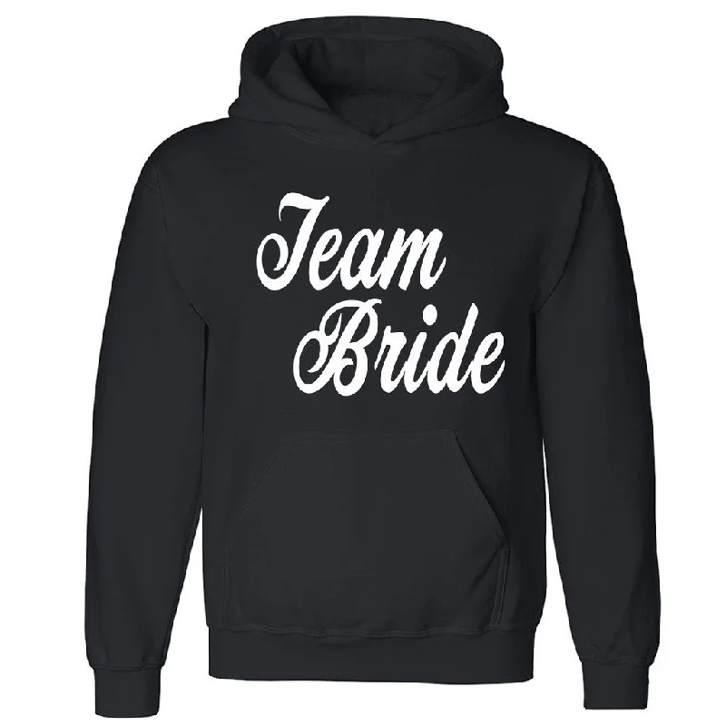 Zexpa Apparelâ„¢ Team Bride Unisex Hoodie Funny Bachelorette Humor Wedding Hooded Sweatshirt Hoodie with Pocket Utility Practical