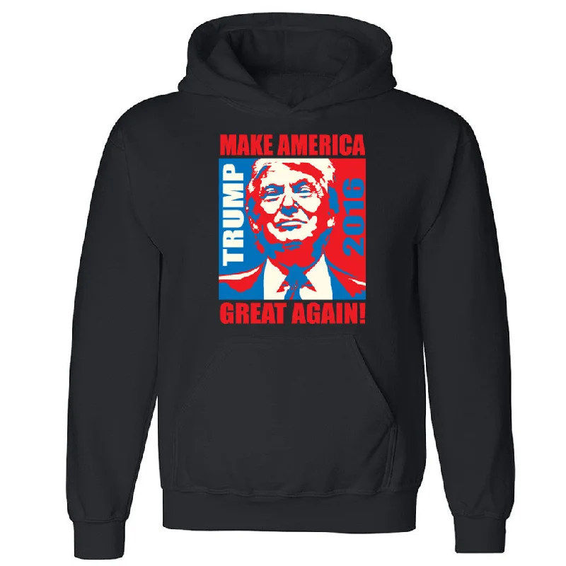 Zexpa Apparelâ„¢ Trump Poster 2016 Unisex Hoodie Make America Great Again Hooded Sweatshirt Hoodie with Elastic Cuffs Stretchable Comfortable