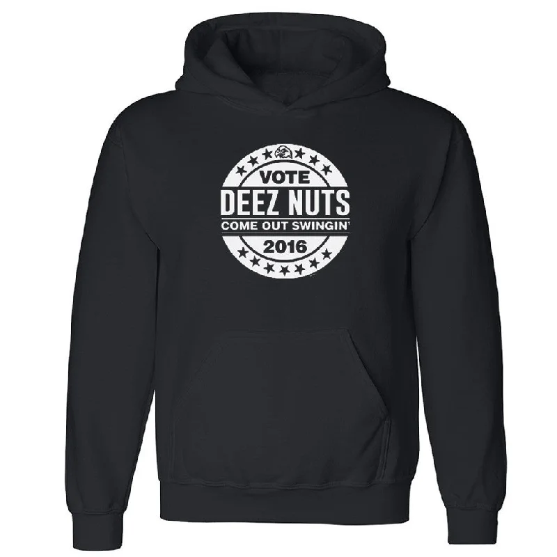 Zexpa Apparelâ„¢ Vote Deez Nuts Unisex Hoodie Elections 2016 Vote for America Hooded Sweatshirt Hoodie with Frayed Bohemian Relaxed