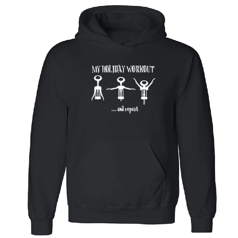 Zexpa Apparelâ„¢ My Holiday Workout Corkscrew Unisex Hoodie Funny Christmas Hooded Sweatshirt Oversized Hoodie Comfort Casual