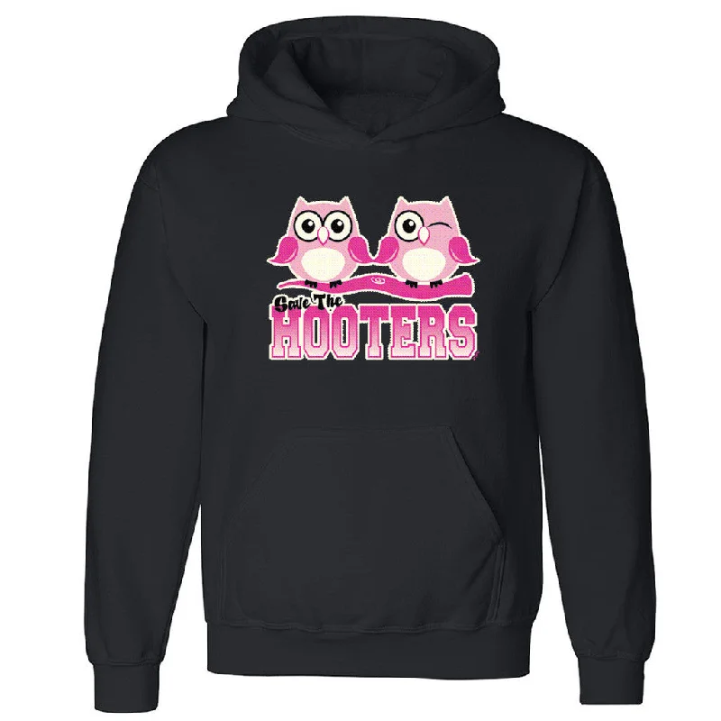 Zexpa Apparelâ„¢ Save The Hooters Unisex Hoodie Breast Cancer Awareness Month Hooded Sweatshirt Hoodie with Hem Fringe Bohemian Relaxed